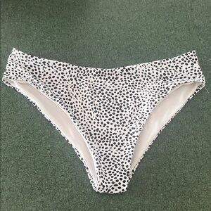 SHEIN Black and White Polka Dot Bikini Bottom